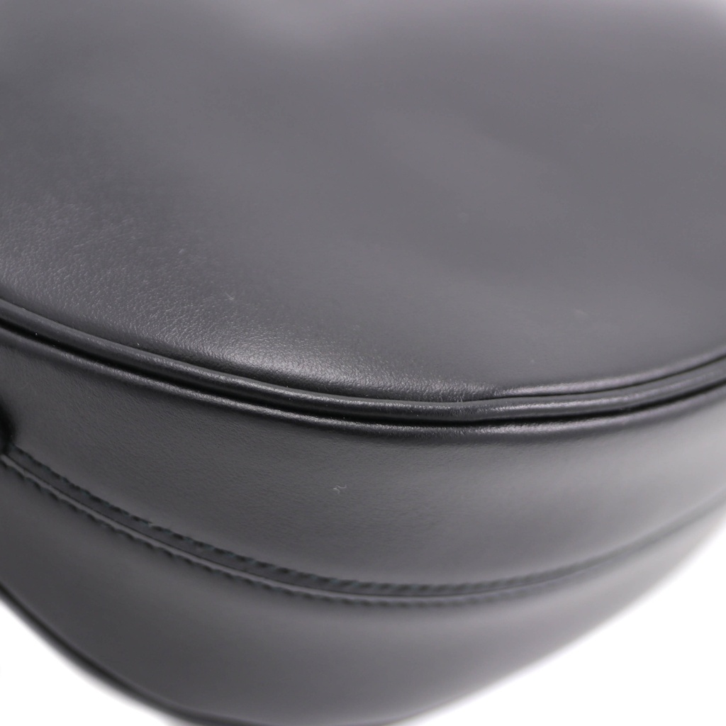 Prada Triangle Logo Zip Top Shoulder Bag Black