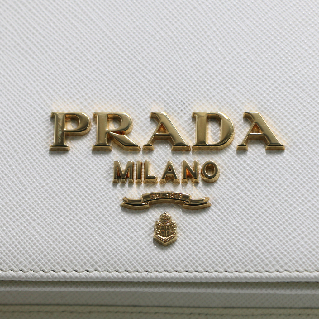 Prada Saffiano Leather Mini Bag White