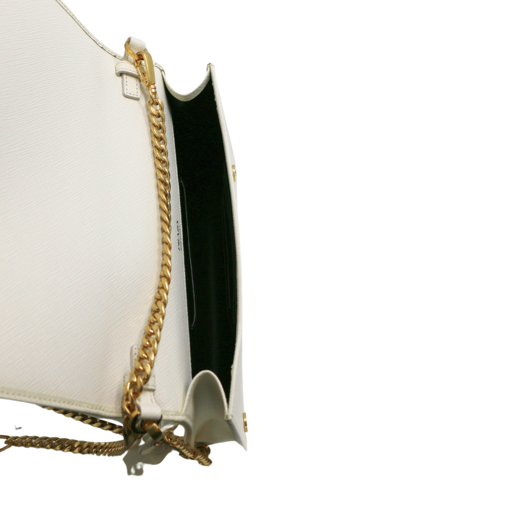 Prada Saffiano Leather Mini Bag White
