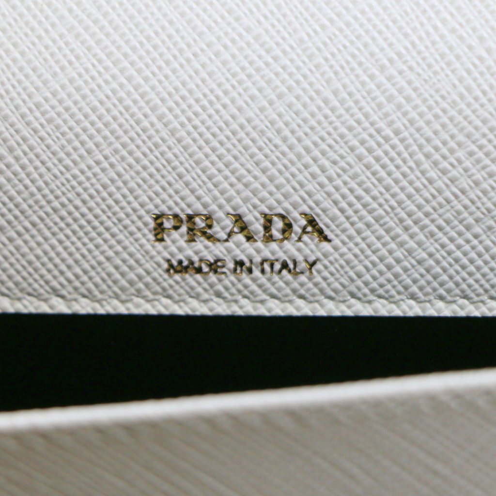Prada Saffiano Leather Mini Bag White