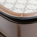 Gucci GG Supreme Horsebit 1955 PVC & Leather Shoulder Brown 602204