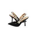 Christian Dior J'Adior Slingback Pump Black Technical Fabric In Size 38