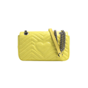 Gucci GG Marmont Small Shoulder Bag Python Yellow 443497
