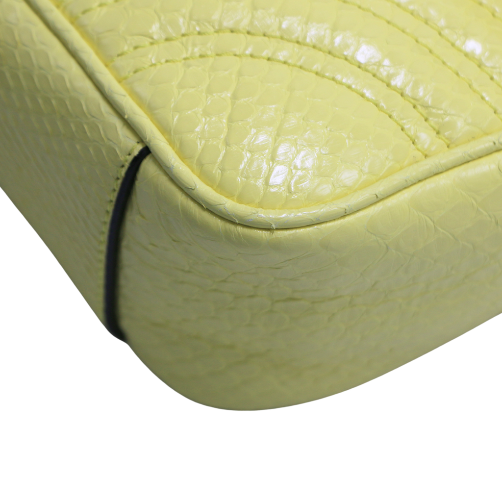 Gucci GG Marmont Small Shoulder Bag Python Yellow 443497