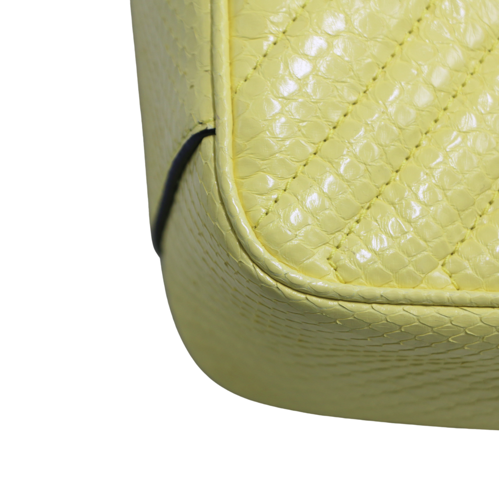 Gucci GG Marmont Small Shoulder Bag Python Yellow 443497