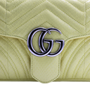 Gucci GG Marmont Small Shoulder Bag Python Yellow 443497