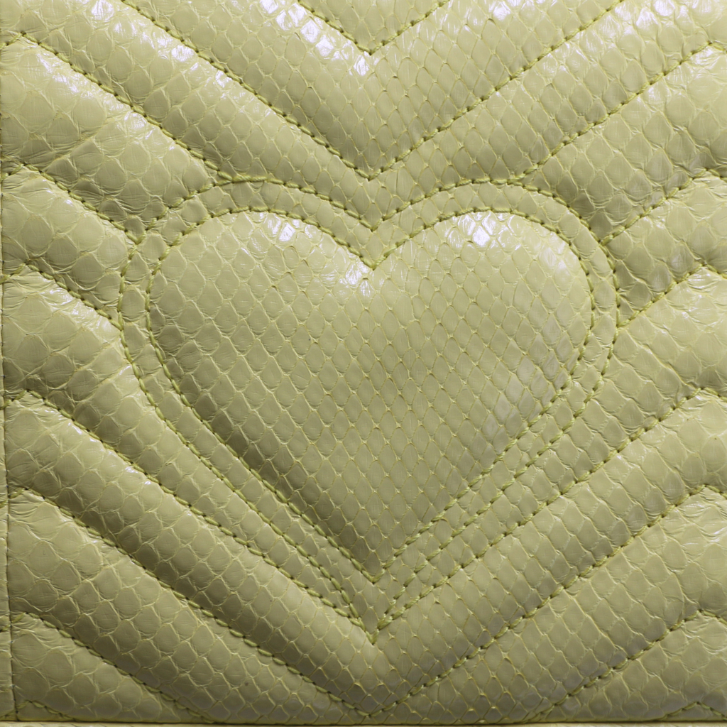 Gucci GG Marmont Small Shoulder Bag Python Yellow 443497