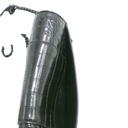 Balenciaga Hourglass Chain Wallet Crocodile Embossed Black