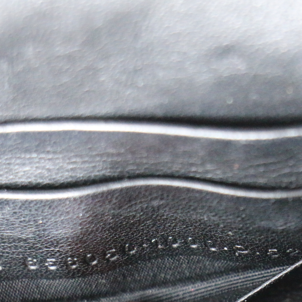 Balenciaga Hourglass Chain Wallet Crocodile Embossed Black