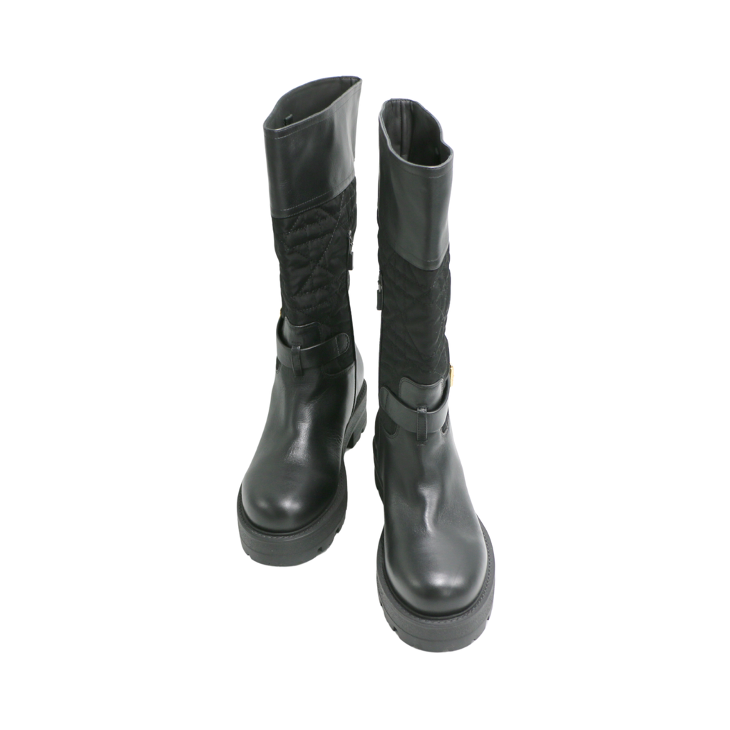 Christian Dior D-Town Boots Black In Size 38