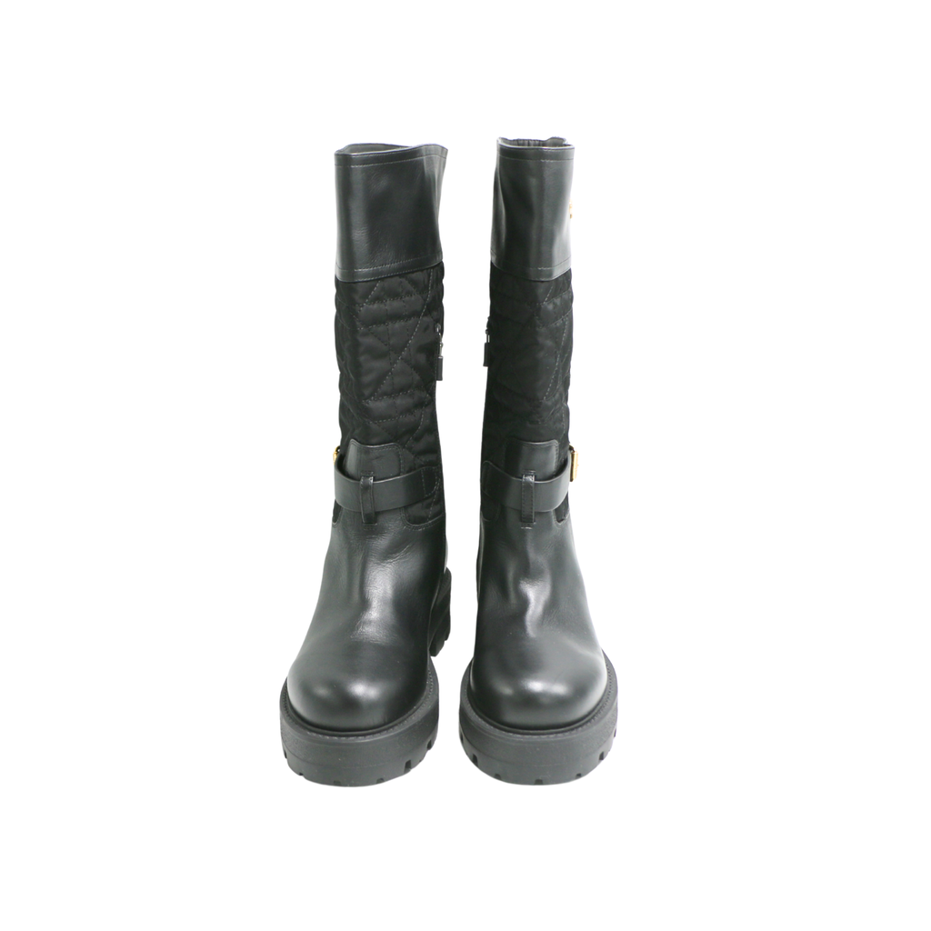 Christian Dior D-Town Boots Black In Size 38