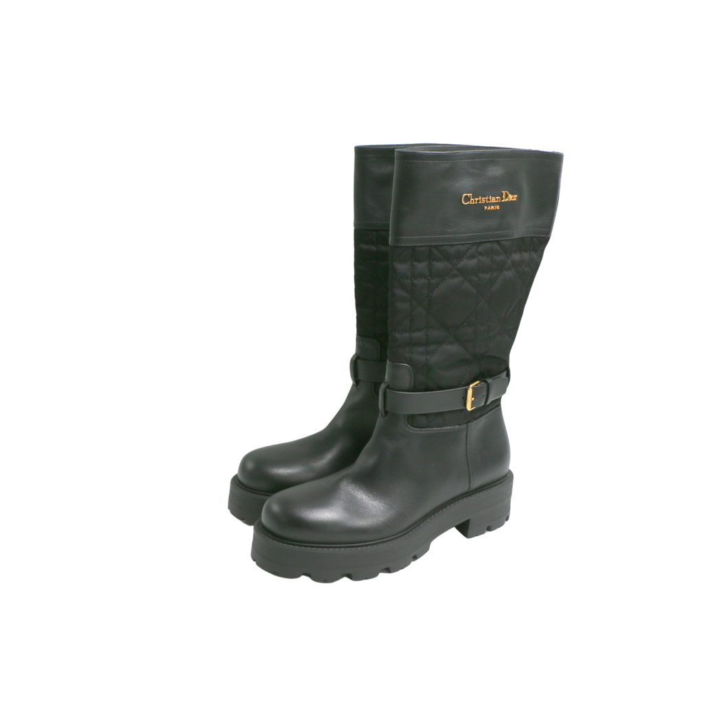 Christian Dior D-Town Boots Black In Size 38