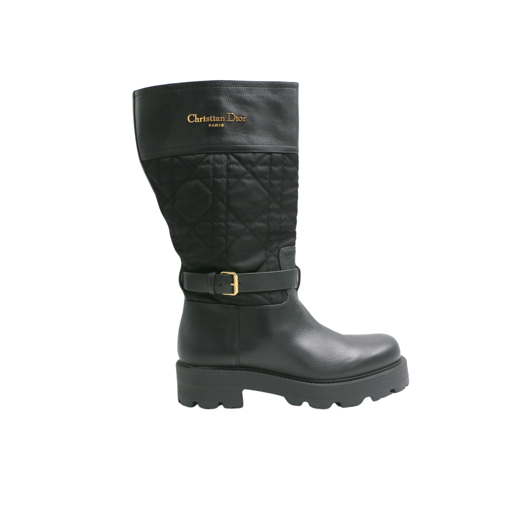 Christian Dior D-Town Boots Black In Size 38