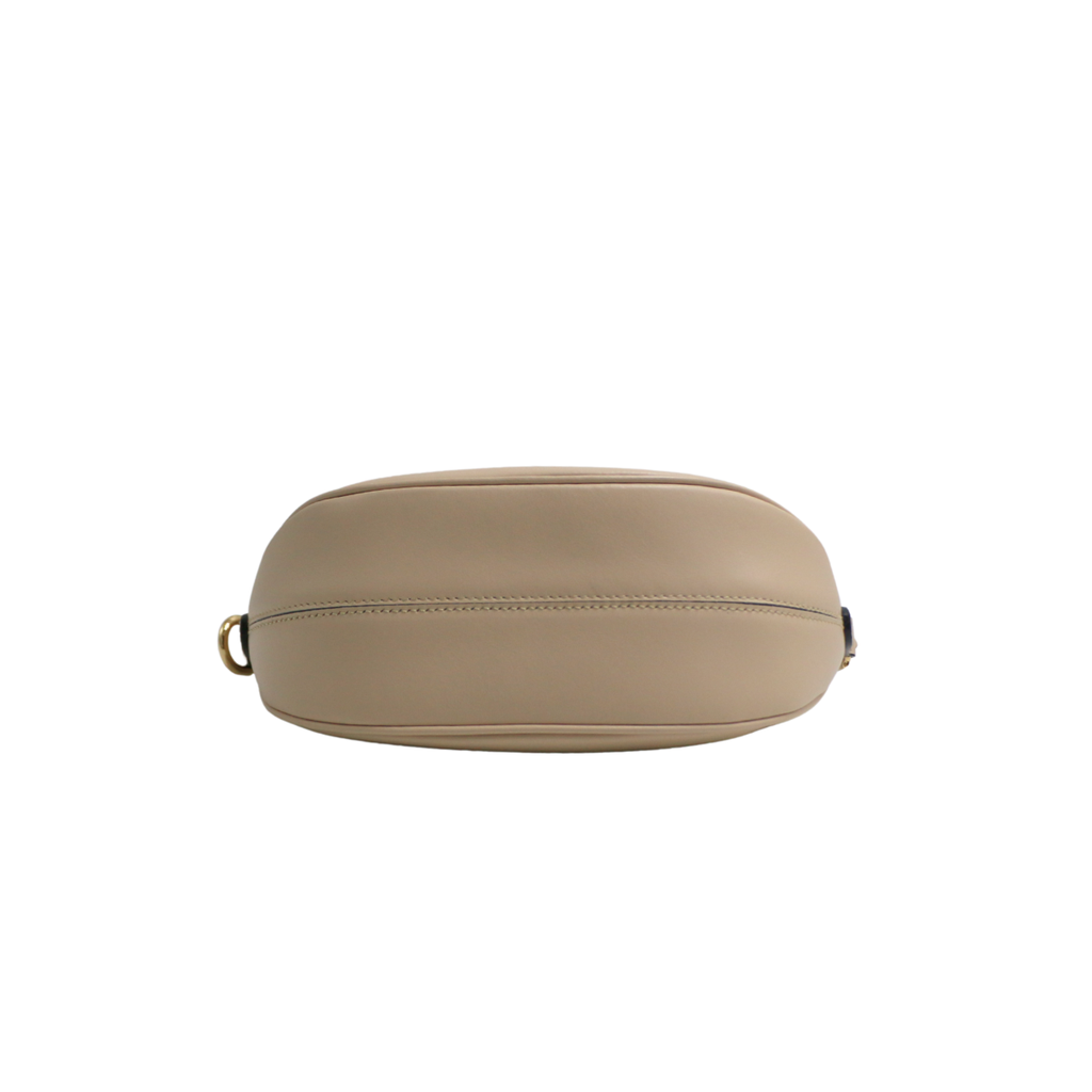 Prada Smooth Leather Mini Shoulder Bag Beige