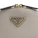 Prada Smooth Leather Mini Shoulder Bag Beige