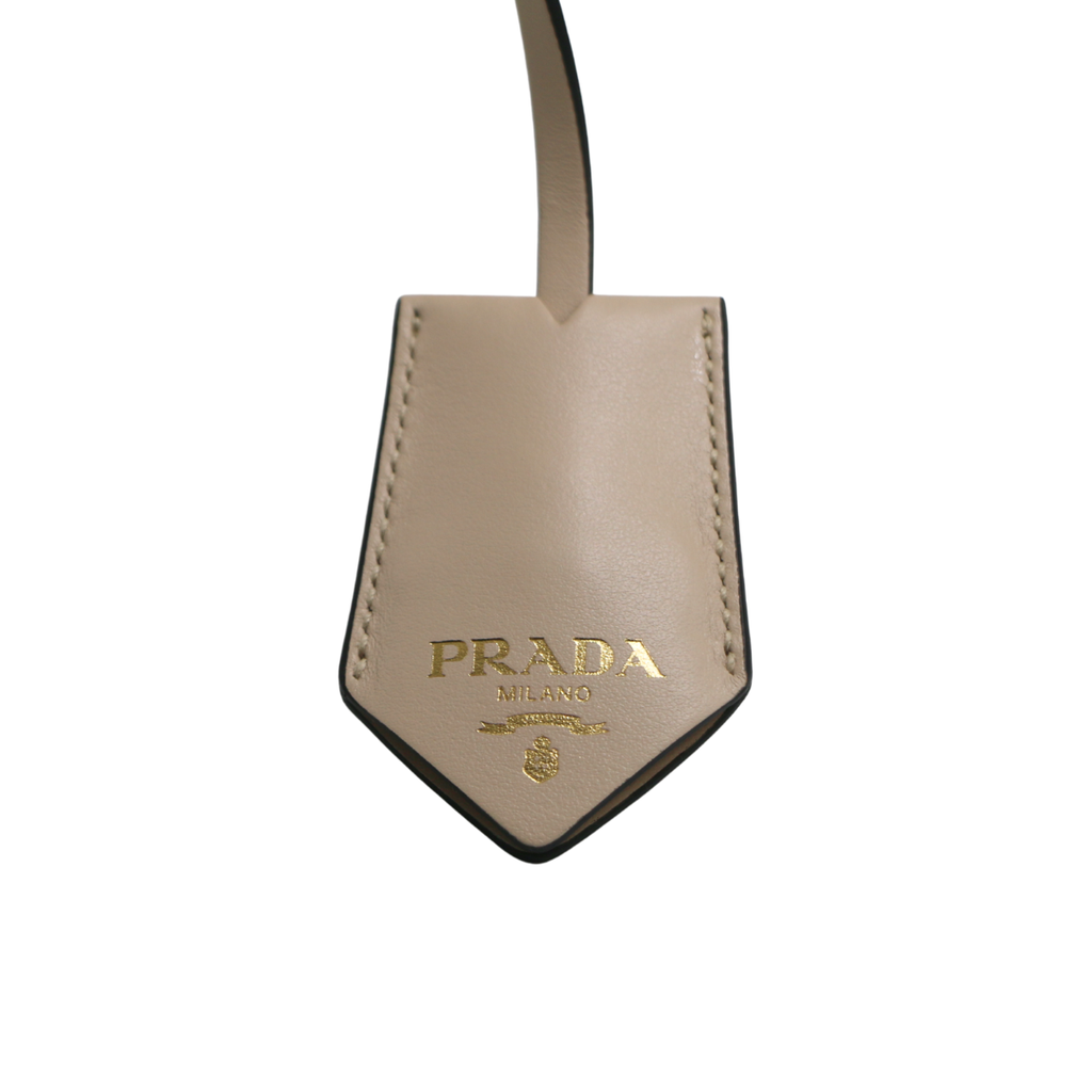Prada Smooth Leather Mini Shoulder Bag Beige