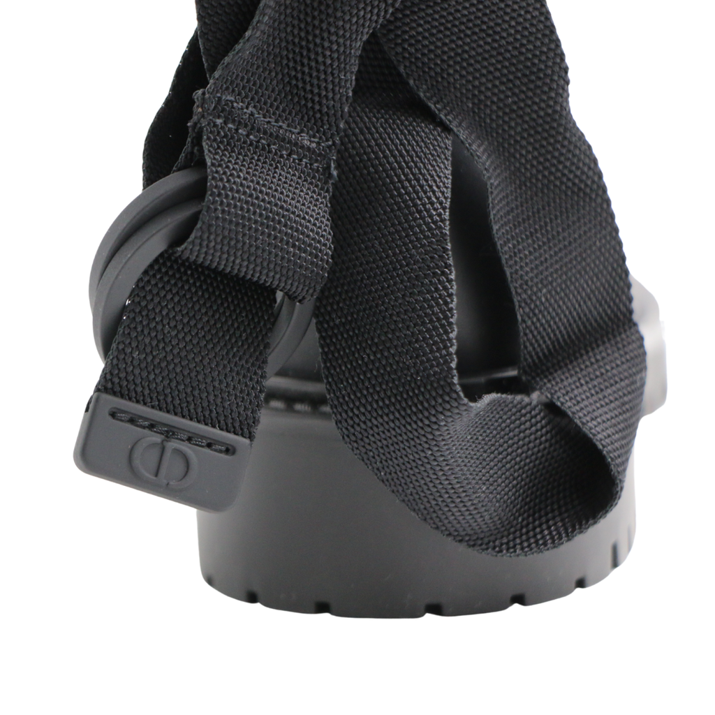 Christian Dior D-Major Boot Cannage Tweed and Black Calfskin