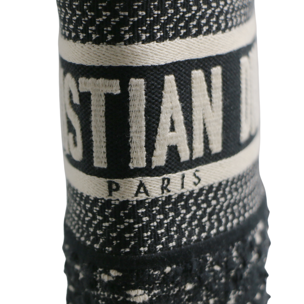 Christian Dior D-Major Boot Cannage Tweed and Black Calfskin