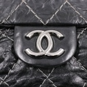 Chanel Black Maxi Double Stitch Single Flap Bag