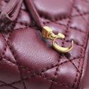 Christian Dior Lady Dior Heels Slide Lamskin Burgandy In Size 40