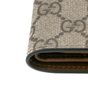 Gucci GG Emblem Bi-Fold Wallet In Beige Fabric 821206