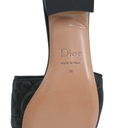 Christian Dior Lady Dior Heels Slide Lamskin Black In Size 36