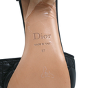Christian Dior Lady Dior Heels Slide Lamskin Black In Size 37