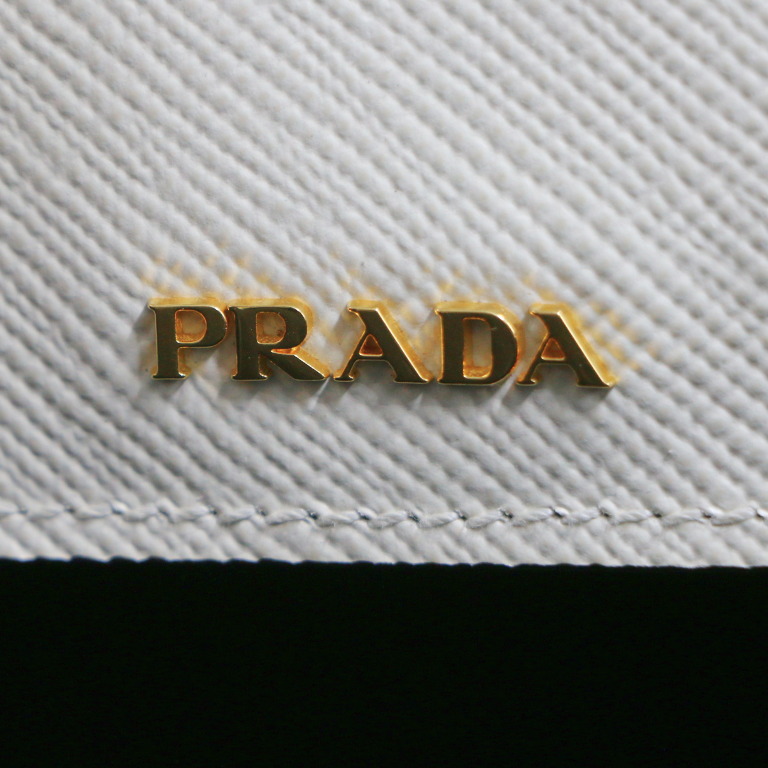 Prada Double Bag Small In Saffiano Leather White