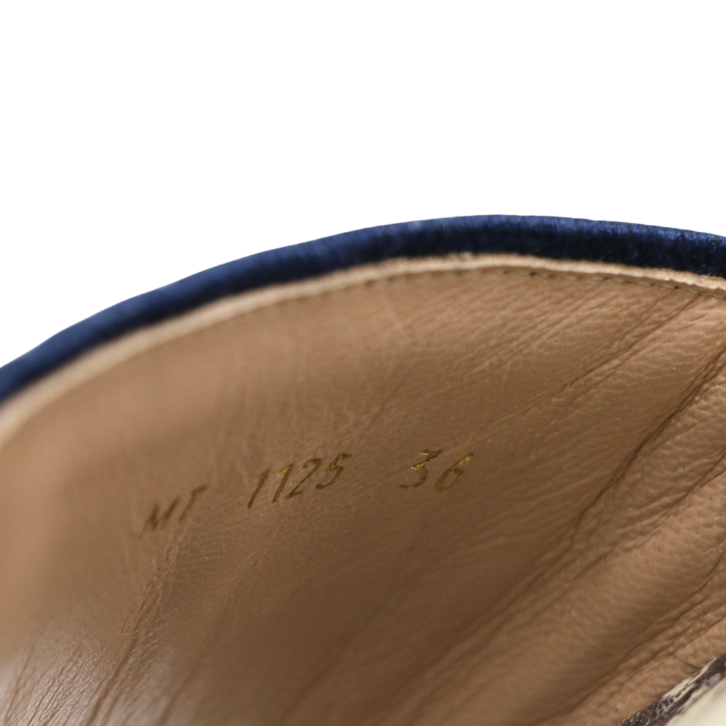 Christian Dior Dway Slide Blue Toile de Jouy Embroidered Cotton 36