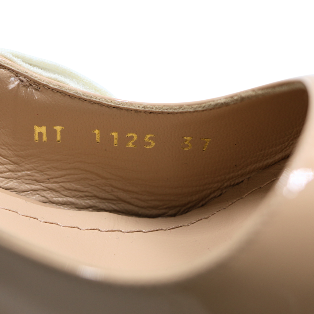 Christian Dior J'Adior Slingback Pump Nude Patent Calfskin In Size 37