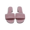 Christian Dior Dway Slide Pink Toile de Jouy Embroidered Cotton 41