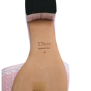 Christian Dior Dway Slide Pink Toile de Jouy Embroidered Cotton 41