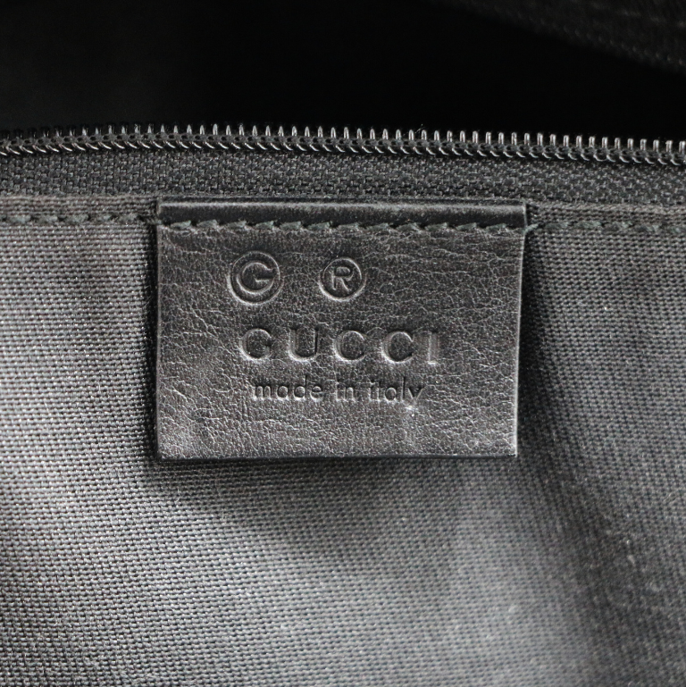 Gucci Black Leather Guccissima Toiletry Bag