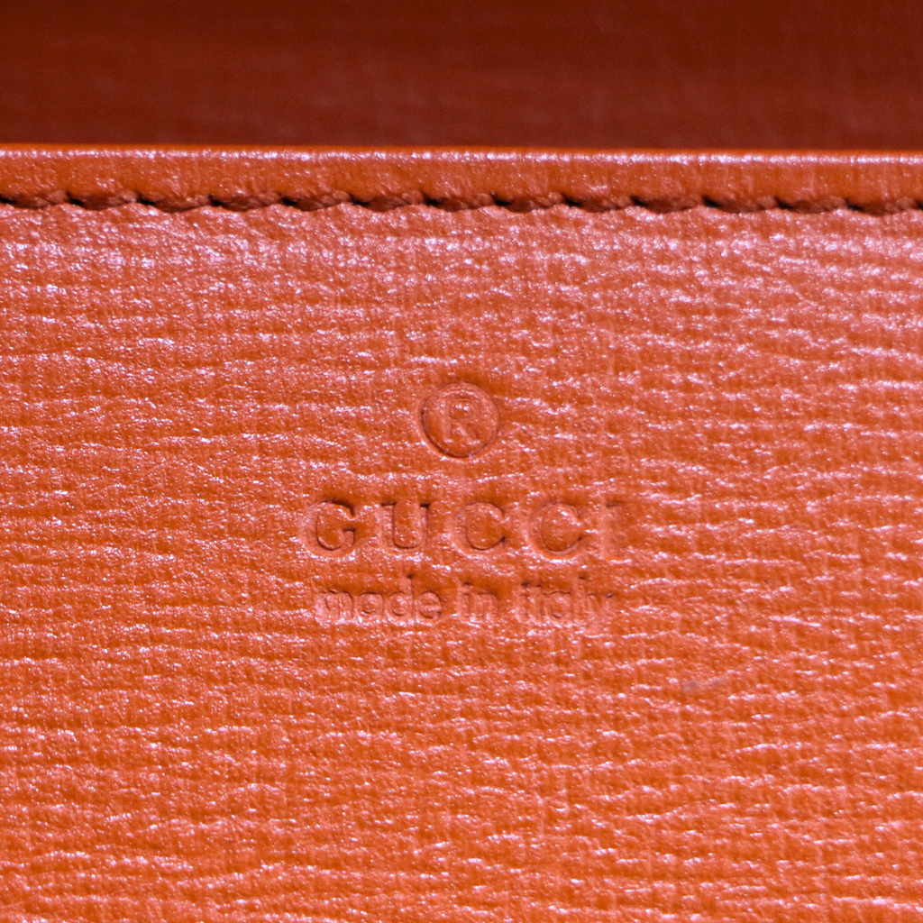 Gucci Horsebit 1955 Orange Wallet with Chain 621892