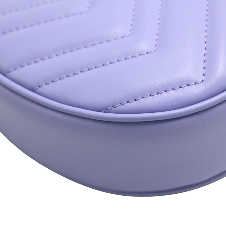 Guccci GG Marmont Half Moon Shaped Mini Bag Purple 699514