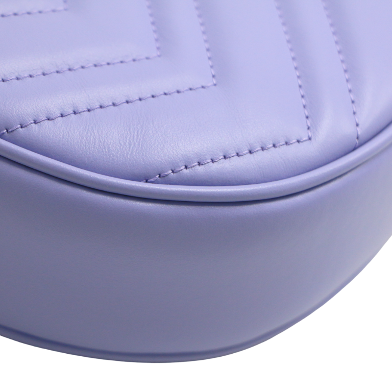 Guccci GG Marmont Half Moon Shaped Mini Bag Purple 699514
