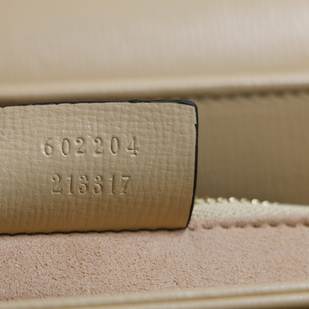 Gucci Horsebit Leather Shoulder Bag Beige 602204