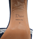 Christian Dior Dway Heeled Slide Blue and White In Size 41