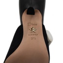 Christian Dior J'Adior Slingback Pump Black Technical Fabric In Size 37 1/2