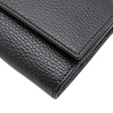 Gucci - 9174 GG Marmont Calfskin Black Leather Continental Wallet 456116