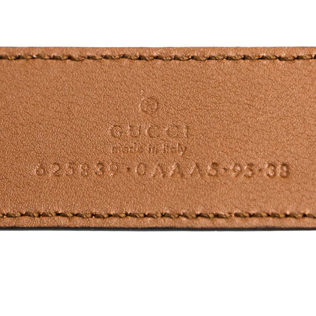 Gucci GG Light Yellow Belt 813005 In Size 95 38