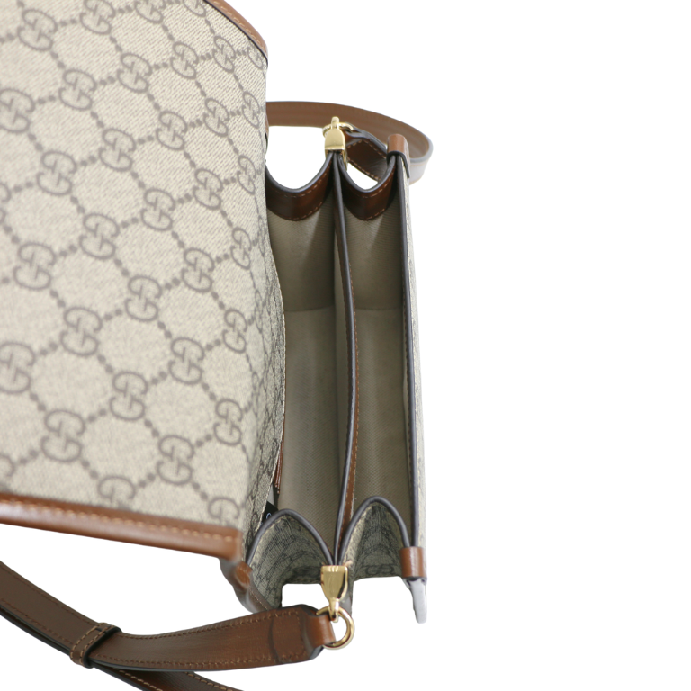 Gucci Mini crossbody bag with Interlocking G in Beige GG Canvas 671620