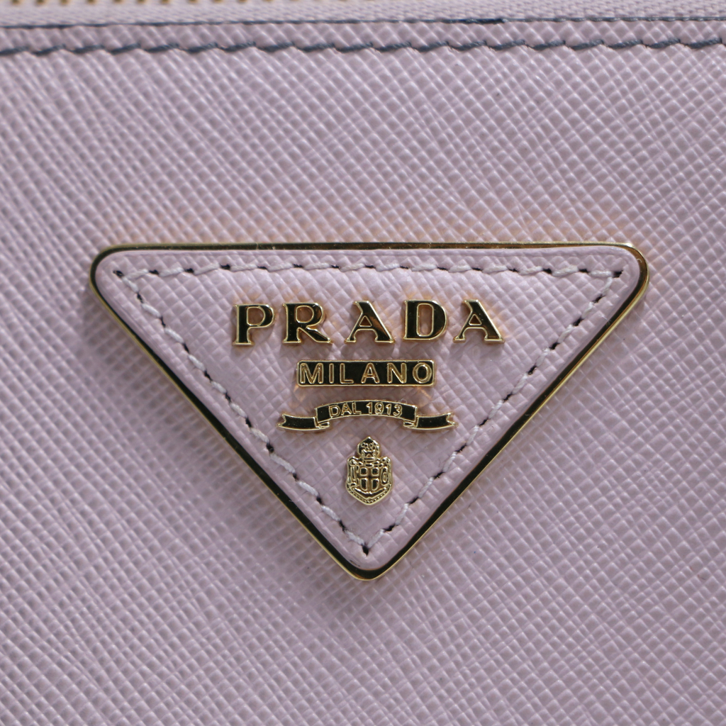 Prada Pink Ombre Saffiano Small Double Zip Galleria Tote