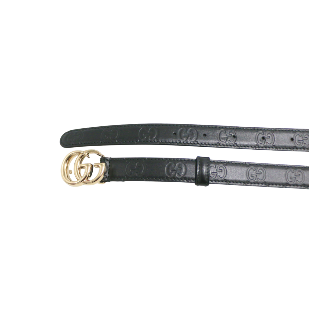 Gucci GG Black Belt 813005 In Size 80 32