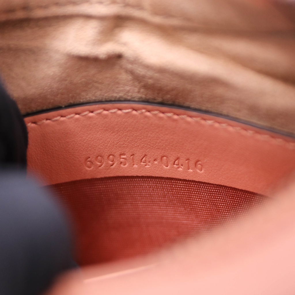 Guccci GG Marmont Half Moon Shaped Mini Bag Pink 699514