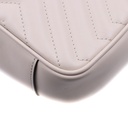 Gucci GG Marmont Small Shoulder Bag Matelassé White 443497