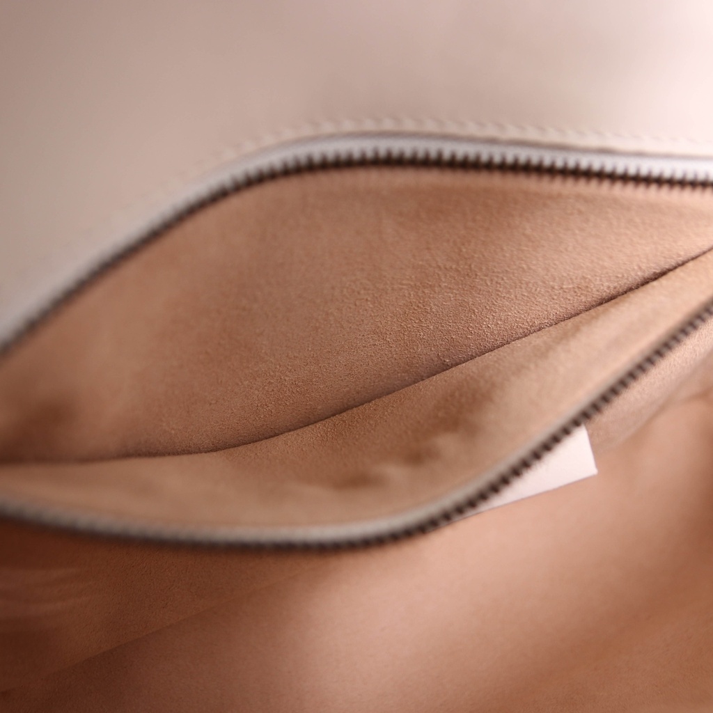 Gucci GG Marmont Small Shoulder Bag Matelassé White 443497