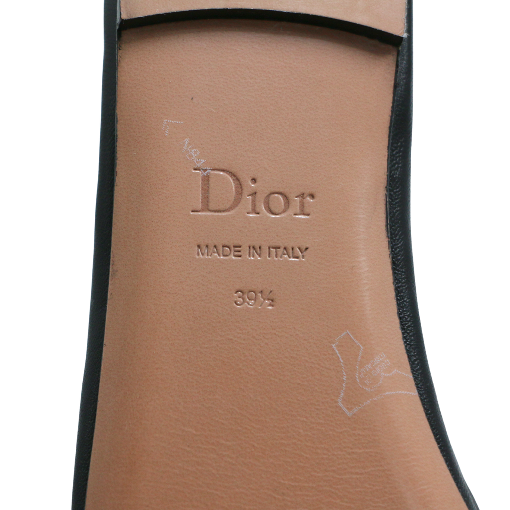 Christian Dior J'Adior Ballet Flats Black Size 39 1/2