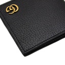 Gucci Calfskin Boar Effect GG Marmont Bi-Fold Wallet Black 428726