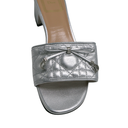 Christian Dior Lady Dior Heels Slide Lambskin Silver In Size 37